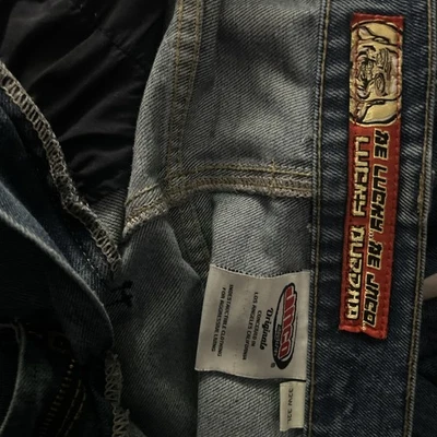 Jeans JNCO Buddha 32x32 Vintage Y2K Jeans Baggy Perna Larga Streetwear Raro EUA - Imagem 1 de 4