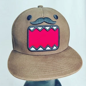2012 Y2K NHK Domo Snapback Hat Unisex Mustache Brown - Picture 1 of 6