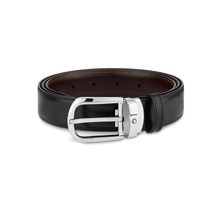 Montblanc Reversible Leather Belt Black/Brown (Includes Shopping Bag) 73885422 - Image 1 of 3