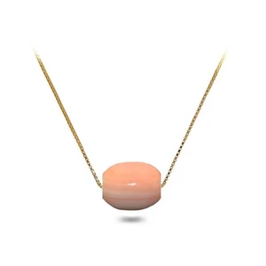 Natural Conch Shell Necklace Pendant 18 Inch Sterling Silver Chain Jewelry Box - Picture 1 of 6