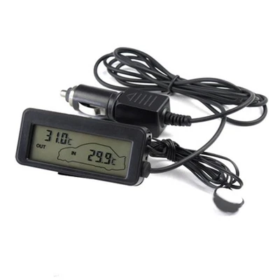 Digital LCD Car Thermometer Inside/Outside Temperature Gauge Easy Installation - Image 1 of 4