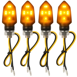 Binego® 4x LED Mini Micro Blinker Motorrad E Geprüft Universelle Blinkleuchten - Bild 1 von 9