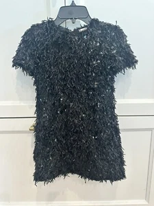 Zara Girls Black Soft Collection Fall/Winter Dress Size 7 - Picture 1 of 5