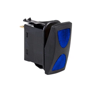 OLS 12V DC 20A 4-Pin Blue LED ON-OFF-ON SPDT Rocker Switch (3 Position) - Picture 1 of 4
