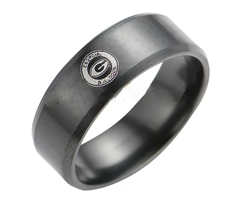 New Georgia Bulldogs Black Stainless Steel Engraved Ring Sizes 8 9 10 11 12 13 Cover