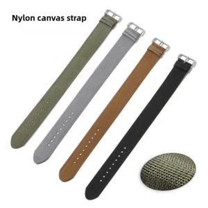 Correa de reloj de nylon de alta calidad correa de reloj de lona de una sola pasada 20 22 mm universal - Imagen 1 de 12