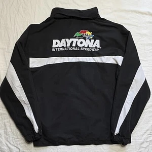 Herren XL NASCAR Jacke Chase Authentics Daytona Speedway Racing schwarz mit Kapuze - Bild 1 von 8