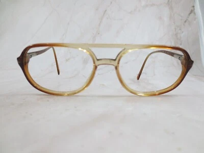 Marco de gafas Marchon M406 216 para hombre de plástico marrón aviador borde completo 55-18-140 Foto 1 de 4