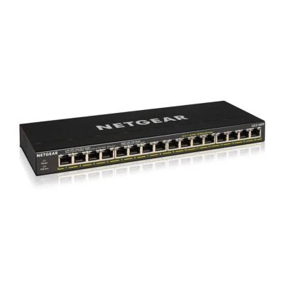 NETGEAR GS316PP 16 Port Gigabit Ethernet Unmanaged PoE Switch 183W Power Budget - Image 1 of 4