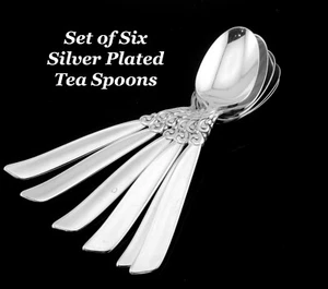 Set of 6 Community Silver Plated Tea Spoons Excellent Condition - Picture 1 of 4