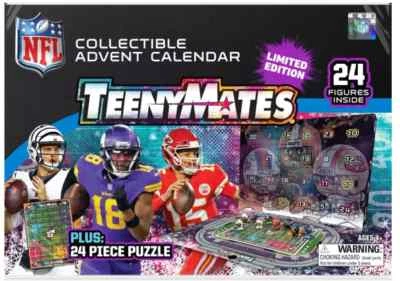 PARTY ANIMAL NEW Limited Edition 2024 NFL TeenyMates Advent Calendar 24 Figures Color Rush!