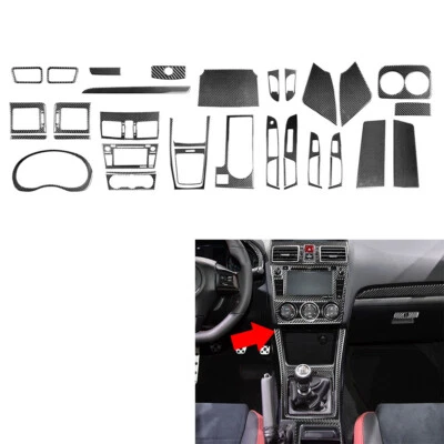 Juego completo de embellecedores de cubierta interior de fibra de carbono para Subaru WRX STI 2015-2021 Foto 1 de 4