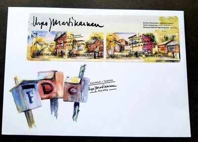 [SJ] Finland Autumnal Yards & Gardens 2014 Autumn Postbox House Mailbox (FDC) - Image 1 of 4