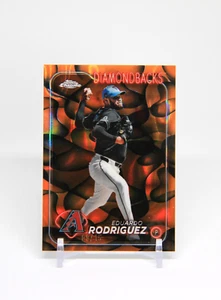 2024 Topps Chrome Update Eduardo Rodriguez ORANGE BLACK LAVA LAMP REFRACTOR /15 - Picture 1 of 2