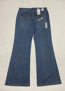 Bandolino Blu Arianna Bootcut Womens Jeans Size 14 Blue Stretch Flap Pockets New - Picture 1 of 11