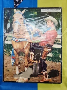 Vintage Roy Rogers und Trigger Puzzle von Frame Tray Inlay 1952 11,5 x 14,5 - Bild 1 von 6