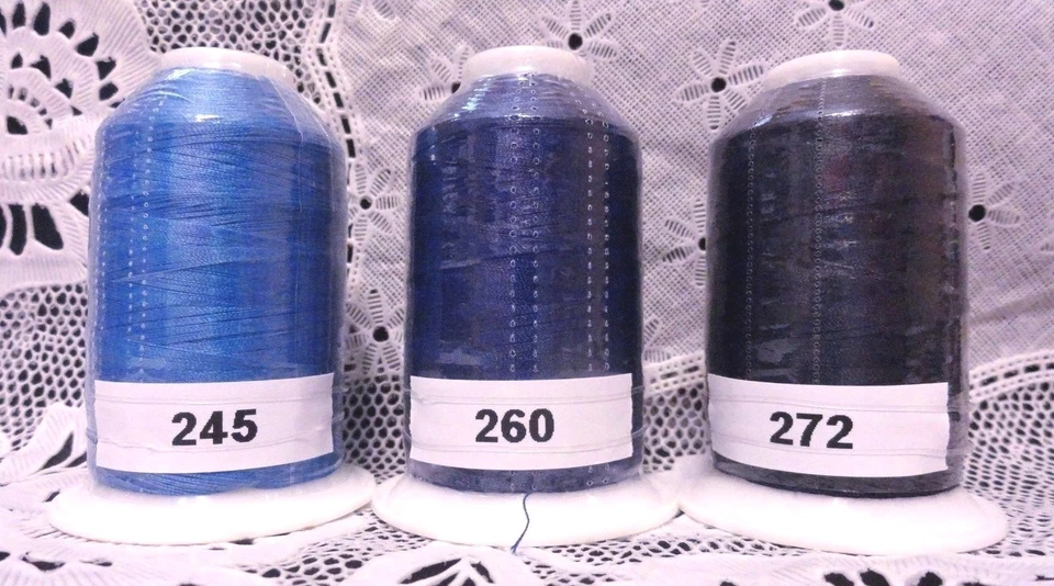 3 NEW blue colors GUTERMANN miniking 100% polyester thread 1094 yd Spools  - Image 1 of 1
