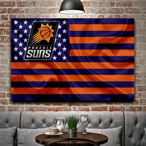 Phoenix Suns NBA Team Basketball Flag Home Decor Art Print EXTRA LARGE 66"x44" - Picture 1 of 3