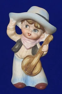 Statuina cowboy con chitarra in porcellana di Capodimonte , perfetto, anni 70 - Imagen 1 de 9