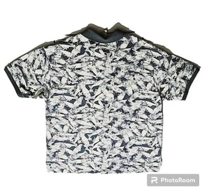 Columbia Herren Poloshirt XL All Over Fisch Print Kurzarm 1/4 Knopf - Bild 1 von 2