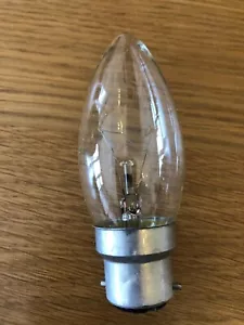 Candle Clear Dimmable Incandescent 60w BC/B22 Bayonet Cap Light Bulbs x4 - Picture 1 of 9