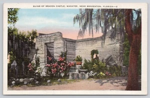Postkarte Ruinen von Braden Castle Seekuh in der Nähe von Bradenton Florida - Bild 1 von 2