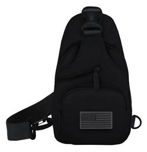 East West EE. UU. Táctico Militar Eslinga Pecho Paquete Utilitario Bolso RT528 NEGRO - Imagen 1 de 4