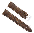19Mm Leather Watch Band Strap For 34Mm Tudor Prince Light Brown  White Stitch
