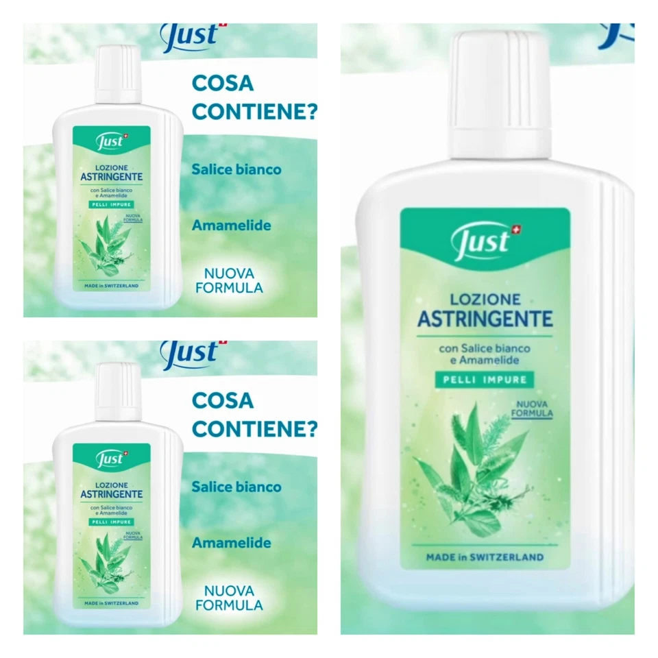 Just 3  Lozione Astringente  Per Acne,Pelle Grassa ,Pori Dilatati - Immagine 1 di 1