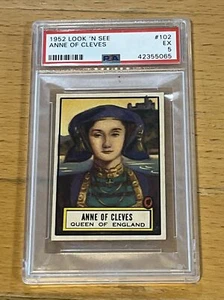 1952 Topps Look 'N See #102 Anne of Cleves Queen of England PSA 5 - Picture 1 of 2