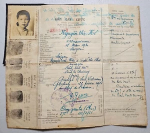 State of Vietnam ID Booklet, 1951 - Picture 1 of 2