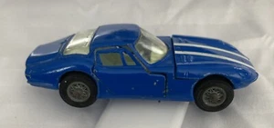 Corgi Toys - Marcos Volvo 1800 GT Great Britain Blue white stripes No Driver - Picture 1 of 7