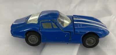Corgi Toys - Marcos Volvo 1800 GT Great Britain Blue white stripes No Driver - Image 1 of 4
