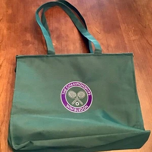 Bolso de Lona Tenis Raro De Colección Wimbledon The Championship England Logo Cremallera - Imagen 1 de 8