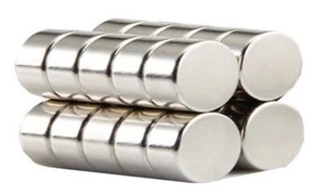 8 superfeste 10 mm x 5 mm Neodym N42 Scheibenmagnete - Top Preis-Leistungs-Verhältnis! - Bild 1 von 1
