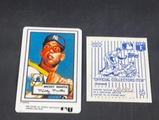 1990-92 R&N CHINA MICKEY MANTLE 52 TOPPS #311 PORCELAIN REPRINT YANKEES