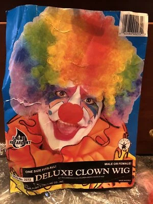 豪华小丑假发 - Rubie's 专业品质 - 彩虹色 — 第 1/4 张图片
