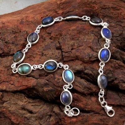 925 Sterling Silver,Labradorite Bracelet,Handmade Bracelet,Designer Jewelry,Gift - Image 1 of 4