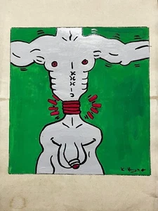 KEITH HARING CoA Art Painting Gnadmade Drawing Vintage Original Signed - Picture 1 of 6