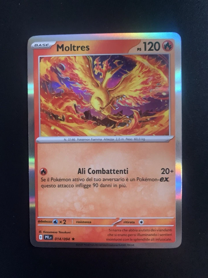 Carta Pokemon 014/094 Moltres Holo Fiamme Spettrali Ita Italiano - Immagine 1 di 1