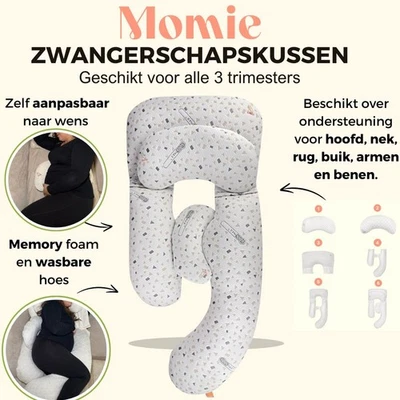 Momie 5-in-1 Pregnancy Pillow 180x80cm - Colourful Ball Pattern Nursing Pillow - Image 1 of 4