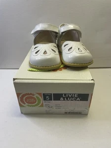 NWB Livie & Luca Size 5 Petal Shoes White Classic $58 Retail BRAND NEW - Picture 1 of 5