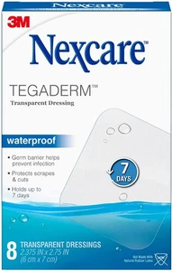 3m Nexcare Tegaderm Wasserdicht Transparent 3er Pack 8ct 2 3/8x2 3/4 8er Pack - Bild 1 von 7