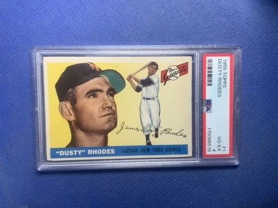 1955 Topps JAMES DUSTY RHODES #1 New York Giants PSA 4 VG-EX SP - Image 1 of 2