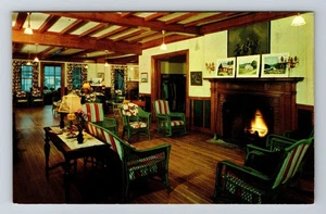 Wilmington VT-Vermont The Crafts Inn Lobby, postal antigua de recuerdo vintage - Imagen 1 de 2