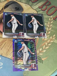 2025 Bowman Chrome Teilon Serrano Purple Pulsar Refractor /250 AND 2 Mini 💎s - Bild 1 von 7