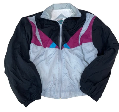 Chaqueta cortavientos Eagle Ridge deportiva grande negra de colección años 90 esquí para adultos Foto 1 de 4