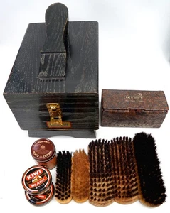 Griffin Shinemaster Box mit Kiwi Schuhputzkompakt und Bürsten - Bild 1 von 7