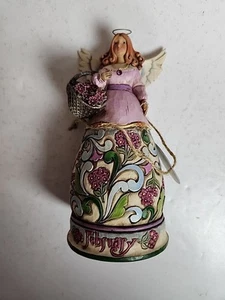 JIM SHORE Heartwood Creek 2008 "February" Angel Figure 4012551 Violet Amethyst - Picture 1 of 6