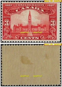 CANADA 1927 EDIFICIO PARLAMENTO CANADESE ZECCA FV FACCIA 3 CENT VINTAGE RARO FRANCOBOLLO - Foto 1 di 4
